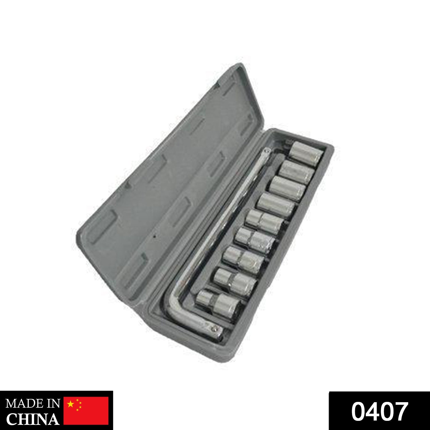 0407 Drive Standard Socket Wrench Set -10 pc, 6 pt. 3 / 8 in. 0407 Drive Standard Socket Wrench Set -10 pc, 6 pt. 3 / 8 in.
